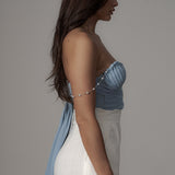 Blue Arielle Bustier Top