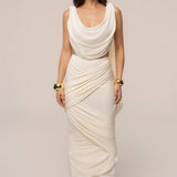 Ivory Divine Drape Mesh Skirt Set