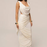 Ivory Divine Drape Mesh Skirt Set
