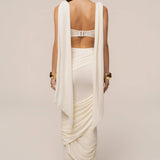 Ivory Divine Drape Mesh Skirt Set