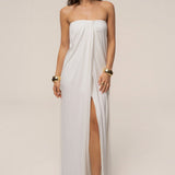 Ivory Heatwave Strapless Maxi Dress