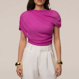 Magenta Marcella Ruched Top