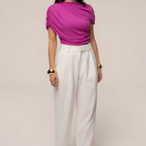 Magenta Marcella Ruched Top