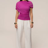 Magenta Marcella Ruched Top