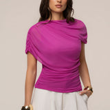 Magenta Marcella Ruched Top