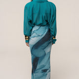 Aqua Fierce Form Button-Down Shirt