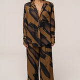 Gold Dusk Fierce Form Button-Down Shirt