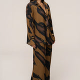 Gold Dusk Fierce Form Button-Down Shirt