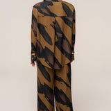 Gold Dusk Fierce Form Button-Down Shirt