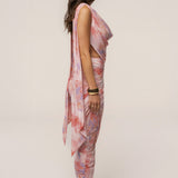 Pink Bloom Divine Drape Mesh Skirt Set