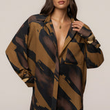 Gold Dusk Fierce Form Button-Down Shirt