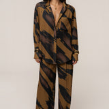 Gold Dusk Fierce Form Button-Down Shirt