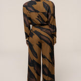 Gold Dusk Fierce Form Button-Down Shirt