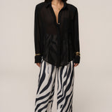 Black Fierce Form Button-Down Shirt
