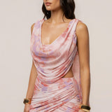 Pink Bloom Divine Drape Mesh Skirt Set