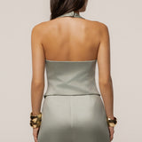Sage City Nights Satin Vest