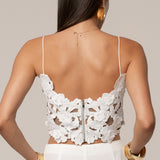 White Anahi Embroidered Top