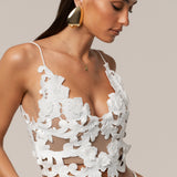 White Anahi Embroidered Top