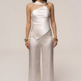 Ivory Premiere One Shoulder Jumpsuit