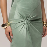 Seafoam Charlotte Halter Maxi Dress
