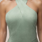 Seafoam Charlotte Halter Maxi Dress