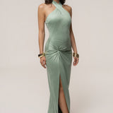 Seafoam Charlotte Halter Maxi Dress