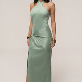 Seafoam Charlotte Halter Maxi Dress