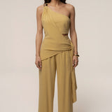 Yellow Palmera One Shoulder Top