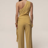 Yellow Palmera One Shoulder Top