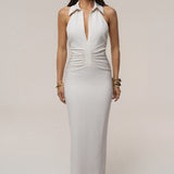 Natural Form Halter Maxi Dress