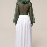 Green Delilah Ruffled Top