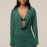 Green Midnight Confidence Mini Dress