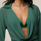 Green Midnight Confidence Mini Dress