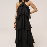 Black Head In The Clouds Maxi Dress