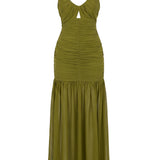 Lime Vienna Chiffon Maxi Dress