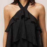 Black Head In The Clouds Maxi Dress