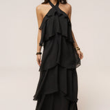 Black Head In The Clouds Maxi Dress