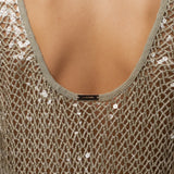 Sage High Seas Sequin Top