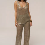 Sage High Seas Sequin Pant