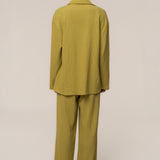 Lime Unwind Tie-Front Blouse