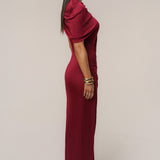 Burgundy Enchanted Drape Maxi Dress