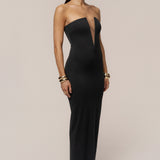 Black Midnight Illusion Maxi Gown