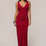 Red Divine State Maxi Dress