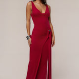 Red Divine State Maxi Dress