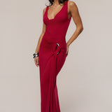 Red Divine State Maxi Dress