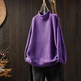 N&L - Relaxed Mock Neck Knit Sweater Ruth
