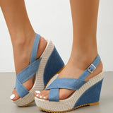 Maya Denim Platform Sandals