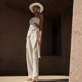 Beige Palmera One Shoulder Top