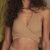 Beige Cabana Halter top