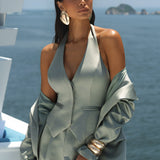 Sage City Nights Satin Vest